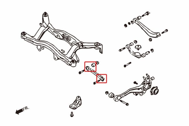 LEGACY BL / BP achter VOOR LATERAL draagarm bus(hard rubber) 4PCS / SET