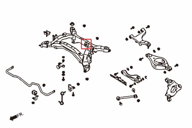 FX45 achter DIFF MOUNT busSUBFRAME SIDE 1PCS / SET(hard RUBBER)