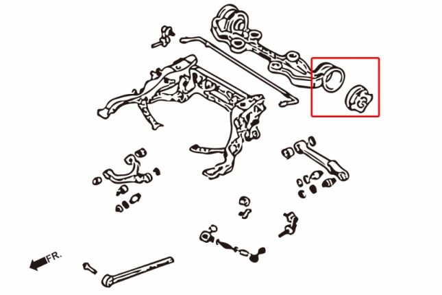 RX7 FD achter DIFF MOUNT bus(hard rubber) 2PCS / SET