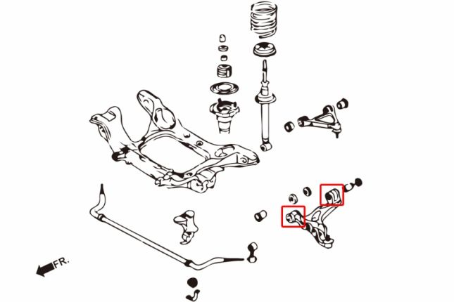 RX7 FD Voor Onder draagarm bus(kogellager) 4PCS / SET