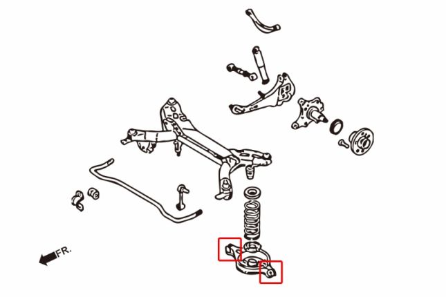 MAZDA6 02-08 GG-GY achter onder draagarm bus(hard rubber) 4PCS / SET