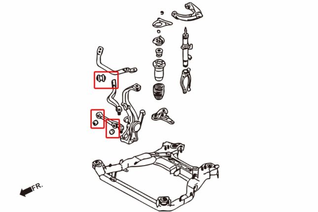 MAZDA6 02-08 GG-GY voor onder draagarm bus(hard rubber) 6PCS / SET