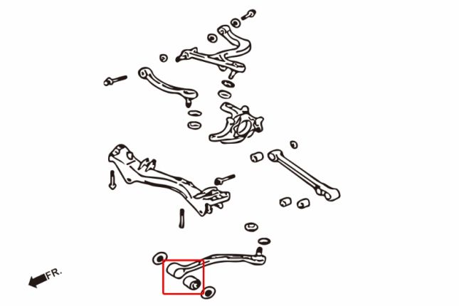 EVO 4-9 achter WIELdraagarm bus(kogellager) 2PCS / SET