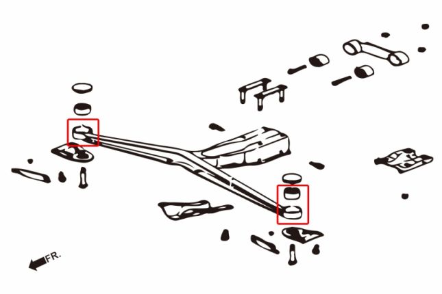 IMPREZA GC / GD achter boven STEUNdraagarm bus(hard rubber) 2PCS / SET