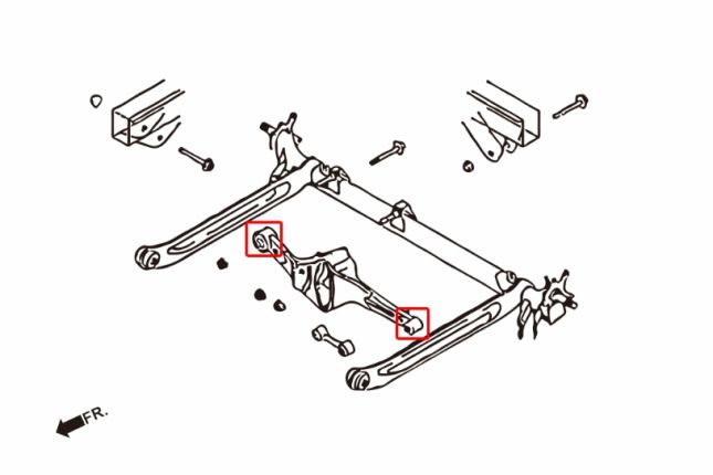 SENTRA B15 achter LATERAL LINK bus(hard rubber) 2PCS / SET