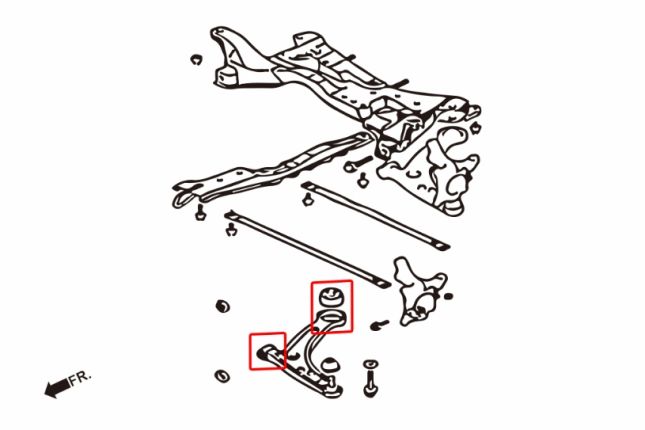 EVO 7-9 voor onder draagarm bus(kogellager) 4PCS / SET