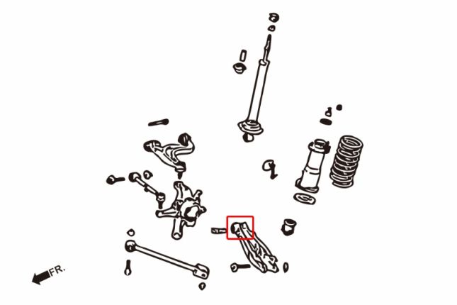 IS200 / 300 / JZX90 / 100 achter Onder draagarm bus(hard rubber) 2PCS / SET