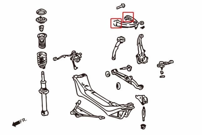 IS200 / 300 / JZX90 / 100 voor boven draagarm bus(hard rubber) 4PCS / SET