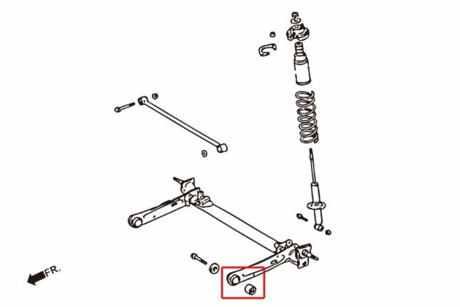 Toyota Tercel 95- achter WIELdraagarm bus(hard rubber) 2PCS / SET