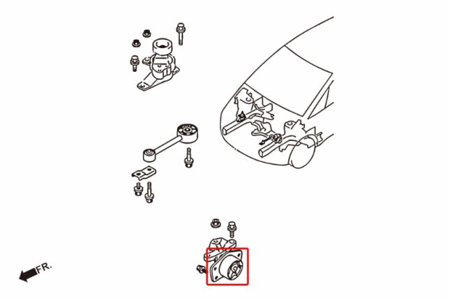 HARDEN ENGINE MOUNT MITSUBISHI COLT 8 Z30 HR7962