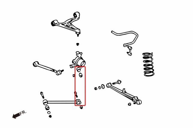 TOYOTA SUPRA\'93-02 achter CONNECT KNUCKLE bus (kogellager) 2PCS / SET