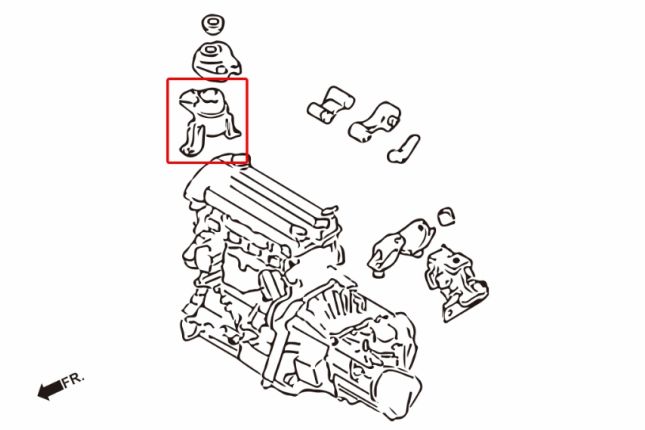 MAZDA6 02-08 GG-GY hard motorsteun - RECHTERKANT 1PCS / SET