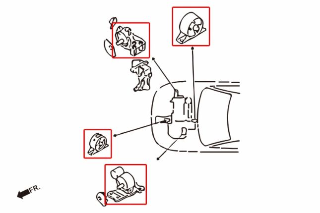 HARDEN ENGINE MOUNT MITSUBISHI LANCER 97-00 HR5831