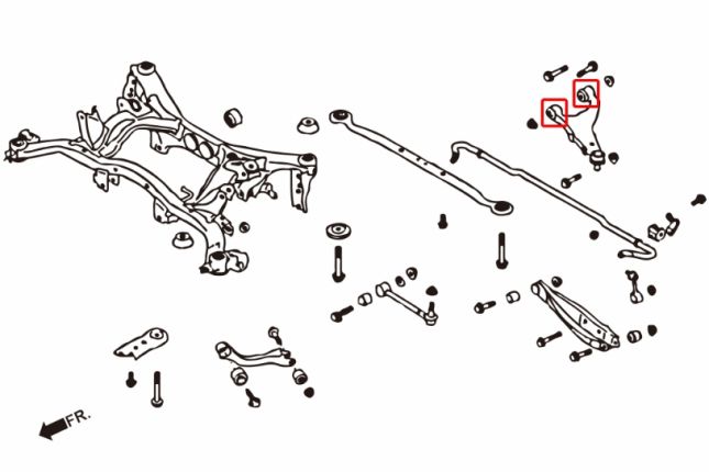 IMPREZA WRX / STI 07-13 / LEGACY BM BR 07-13 / FORESTER SH / SJachter boven draagarm bus(hard rubber) 6PCS / SET