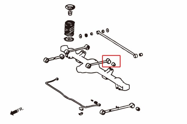 LAND CRUISER \'90 -97 achter boven draagarm bus(hard rubber) - 4PCS / SET