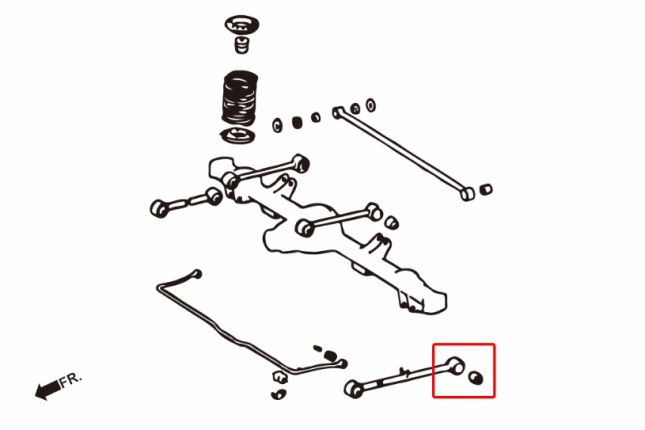 LAND CRUISER \'90 -97 achter Onder draagarm bus(hard rubber) - 4PCS / SET