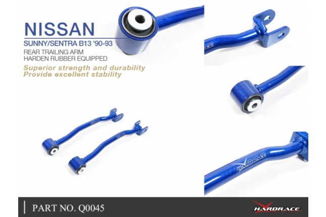 Nissan Sunny / SENTRA B13 '90 -93 achter WIELdraagarm (hard rubber) - 2PCS / SET