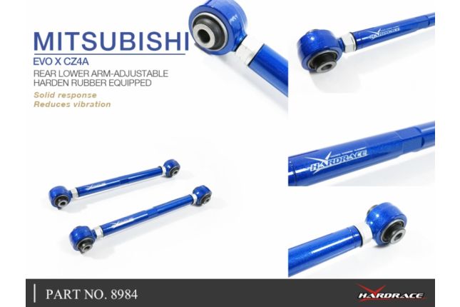Mitsubishi EVO X CZ4A Rear Lower Control Arm-Adjustable (Hard Rubber) 2PCS/SET