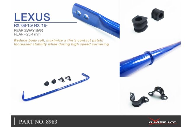 LEXUS RX '08 -15 / RX '16 - achter stabilisatorstang, 25,4 mm - 5PCS / SET