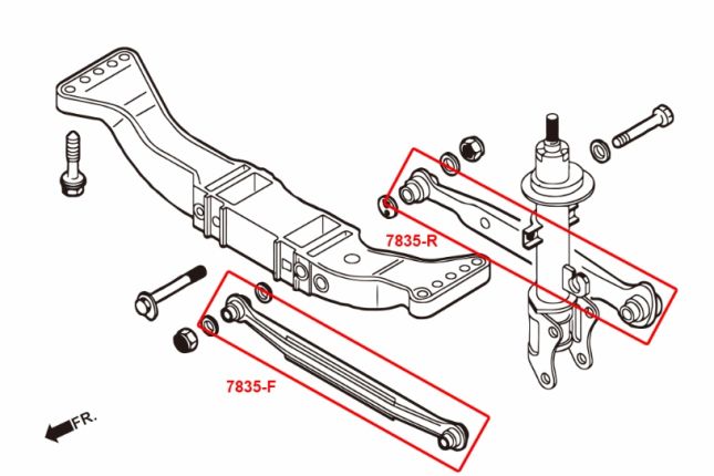 ALFA ROMEO 156 rear wishbone (hard rubber) 2PCS / SET