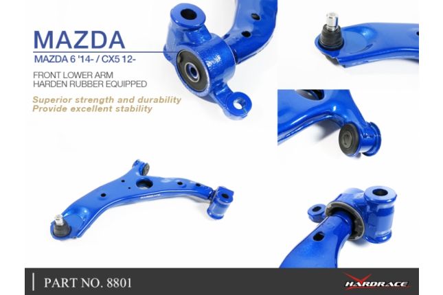 MAZDA 6 '14 - / CX5 12- voor onder draagarm (hard rubber) 2PCS / SET