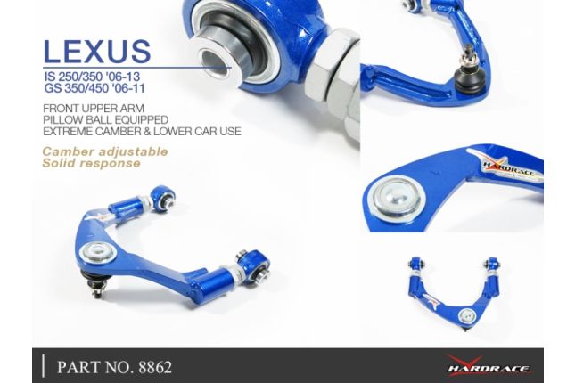 Lexus IS250 / 350 \'06 -13 / GS350 / 450 \'06 -11 - voor boven draagarm (kogellager) 2PCS / SET (EXTREME camber & lager autogebruik)