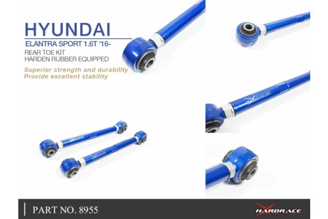 HYUNDAI ELANTRA SPORT 1.6T '16 - rear TOE kit (hard rubber) - 2PCS / SET
