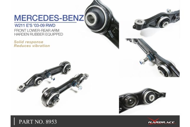 MERCEDES-BENZ W211 E'S '03 -09 RWD voor ONDERSTE-achter draagarm LH + RH (hard rubber) - 2PCS / SET