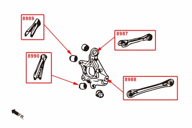 Cadillac ATS-L \'14 - achter camber kit (kogellager) 2PCS / SET