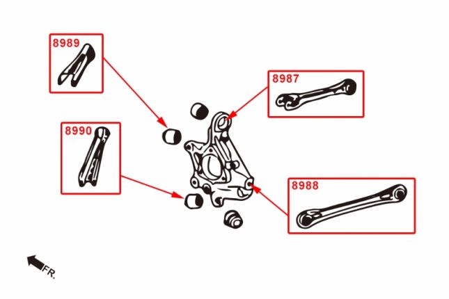 Cadillac ATS-L '14 - rear TOE kit (ball bearing) 2PCS/SET