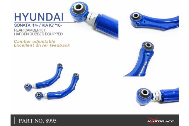 Hyundai Sonata \'14 - / KIA K7 \'16 - achter camber kit (hard rubber) 2PCS / SET