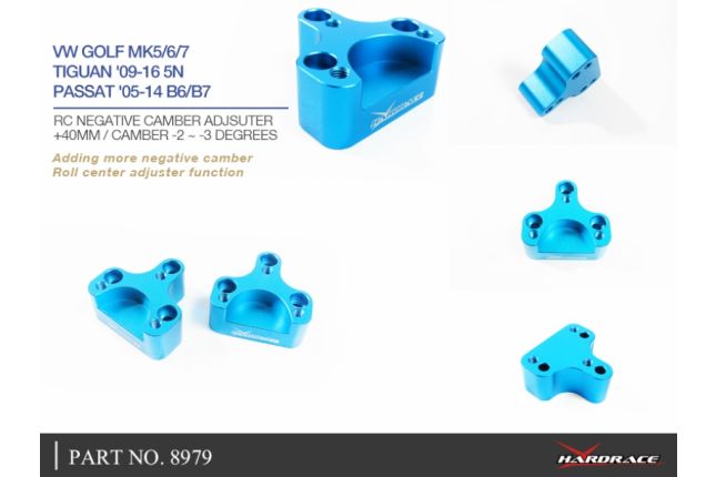 VW Golf MK5 / 07/06 / TIGUAN '09 -16 5N / '05 -14 PASSAT B6 / B7 RC camber ADJUSTER + 40MM / camber -2 ~ 3 degrees 2PCS / SET