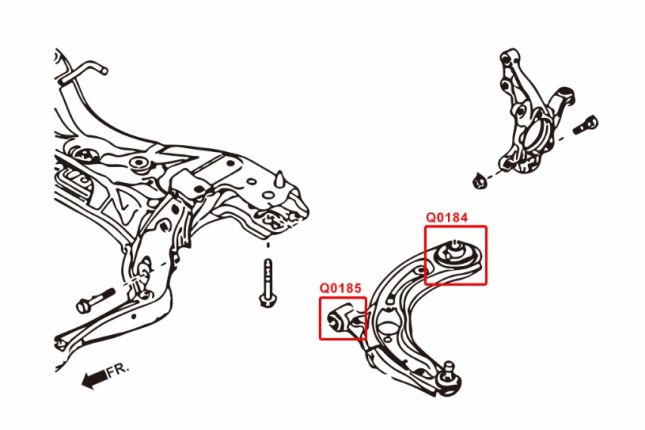 Mazda 2 / DEMIO '14 - / CX-3 '16 - Voor Onder draagarm - achter BUS - 2PCS / SET