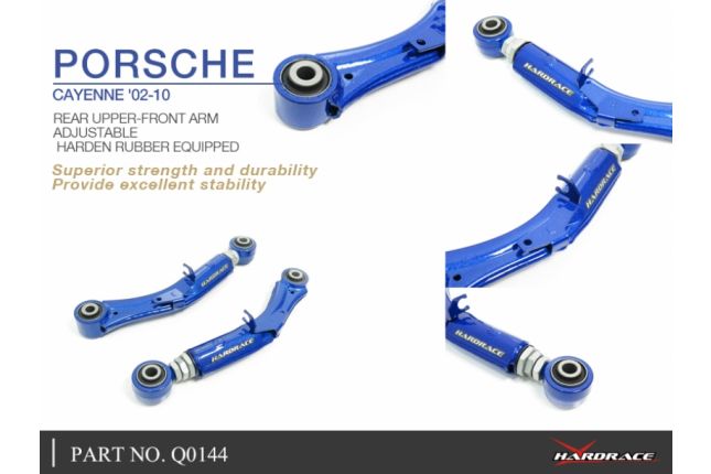 PORSCHE CAYENNE '02 -10 achter boven-voor draagarm - MET (hard rubber) - 2PCS / SET