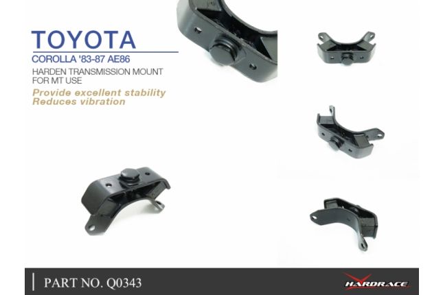 Toyota Corolla '83 -87 AE86 hard TRANSMISSIE MOUNT - 1PCS / SET