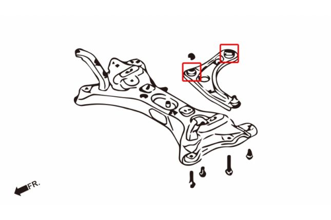 NISSAN Micra K13 '10 - / SUNNY N17 '11 - Voor Onder draagarm bus (hard rubber) - 4PCS / SET