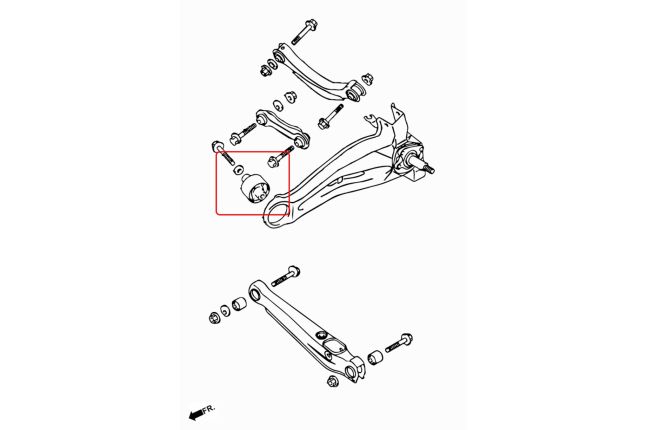 HARDEN RUBBER BUSHING MITSUBISHI LANCER 1-Jun HR6744