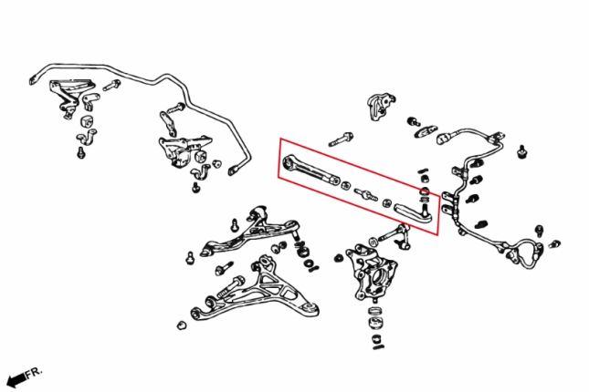 ADJ. CAMBER / TOE / CASTER ARM HONDA NSX 91-05 NA1/NA2 HRQ0617