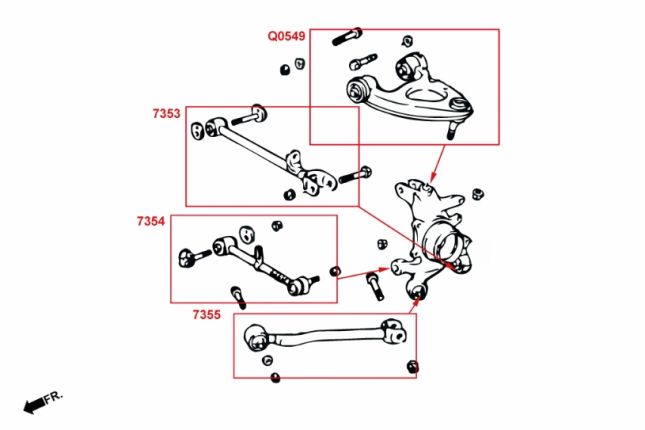 LS400 UCF20 rear track rod control arm (ball bearing) 2PCS / SET