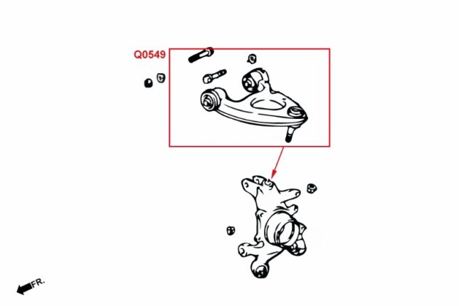 ADJ. CONTROL ARM LEXUS LS400 94-00 UCF20 HRQ0549