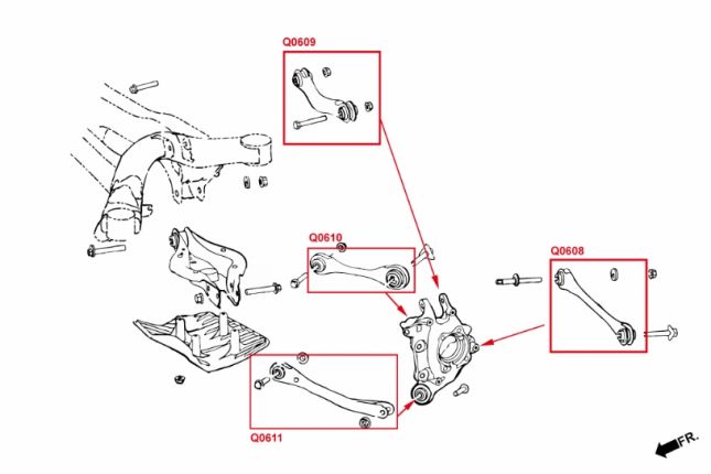 Toyota Supra J29 \'19 - / BMW 3\'S G20 / G21 \'19 - / Z4 G29 \'19 - achter WIELdraagarm (kogellager) - 2PCS / SET