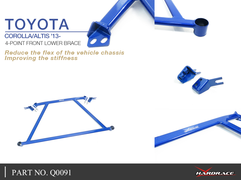Toyota Corolla / ALTIS '13 - 4-POINT voor onder beugel - 3PCS / SET