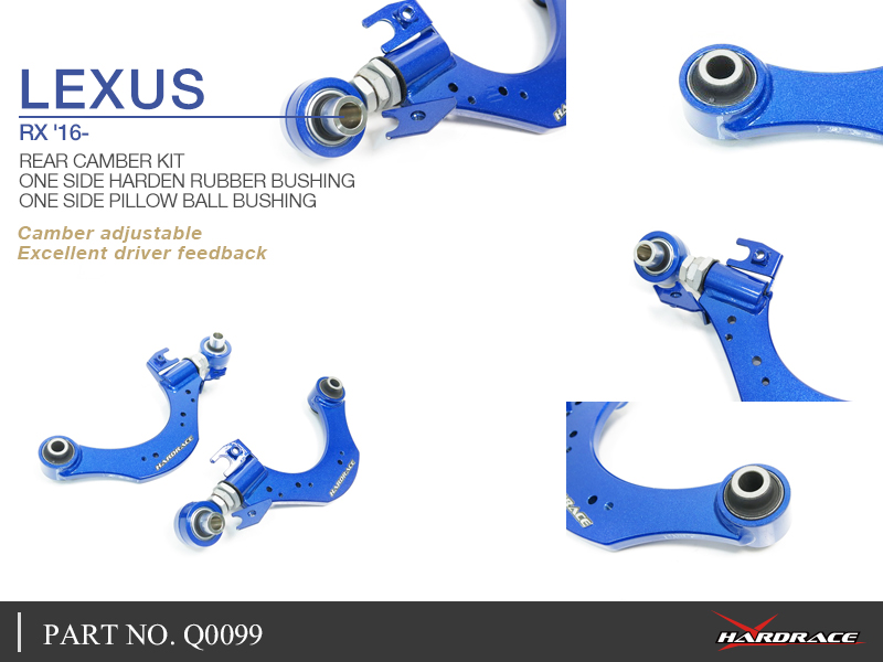 LEXUS RX '16 - achter camber kit (ONE SIDE RUBBER ONE SIDE KUSSEN BAL) -2PCS / SET