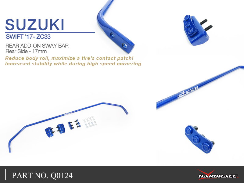 SUZUKI SWIFT '17 - ZC33 achter  stabilisatorstang 17MM - 5PCS / SET