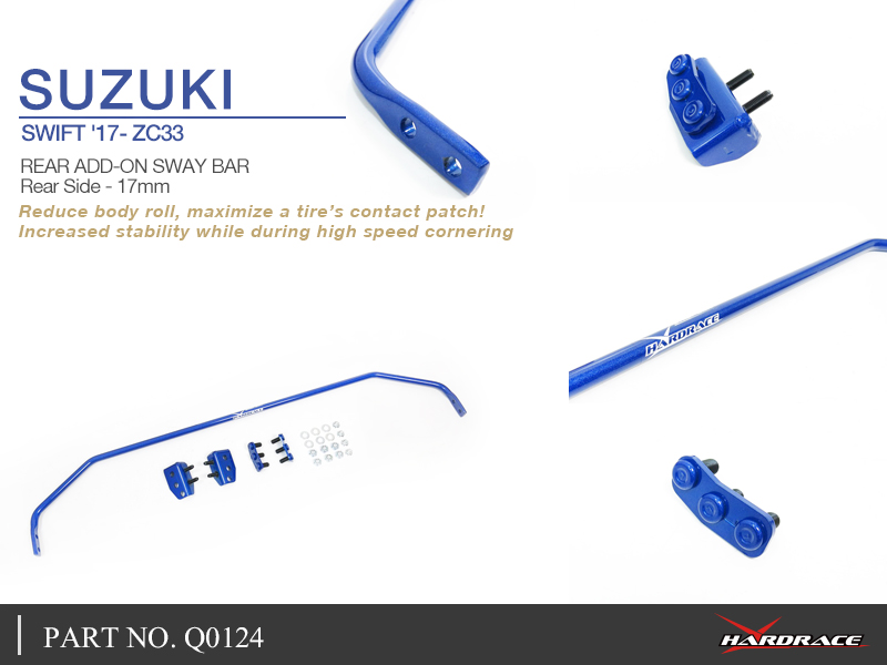 SUZUKI SWIFT '17 - ZC33 achter stabilisatorstang 17MM - 5PCS / SET