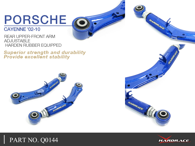 PORSCHE CAYENNE '02 -10 achter boven-voor draagarm - MET (hard rubber) - 2PCS / SET