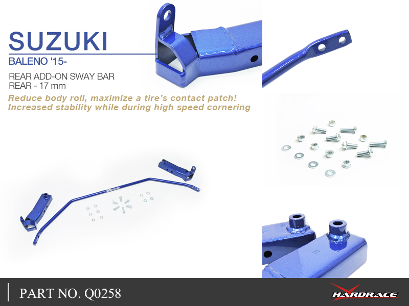 SUZUKI BALENO '15 - rear stabilizer bar - 17mm 3PCS / SET