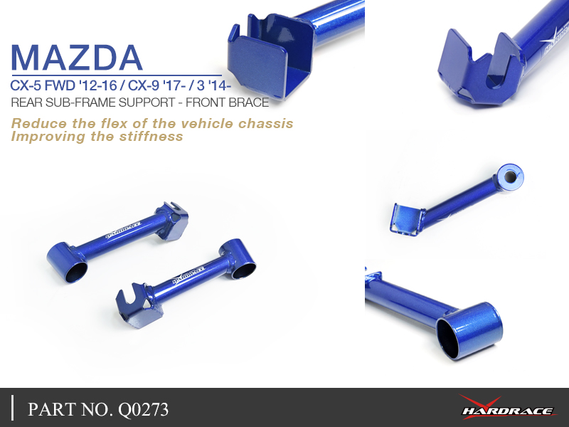 Mazda CX-5 FWD '12 -16 / CX-9 '17 - / MAZDA 3 '14 - rear SUBFRAME SUPPORT - for bracket - 2PCS / SET