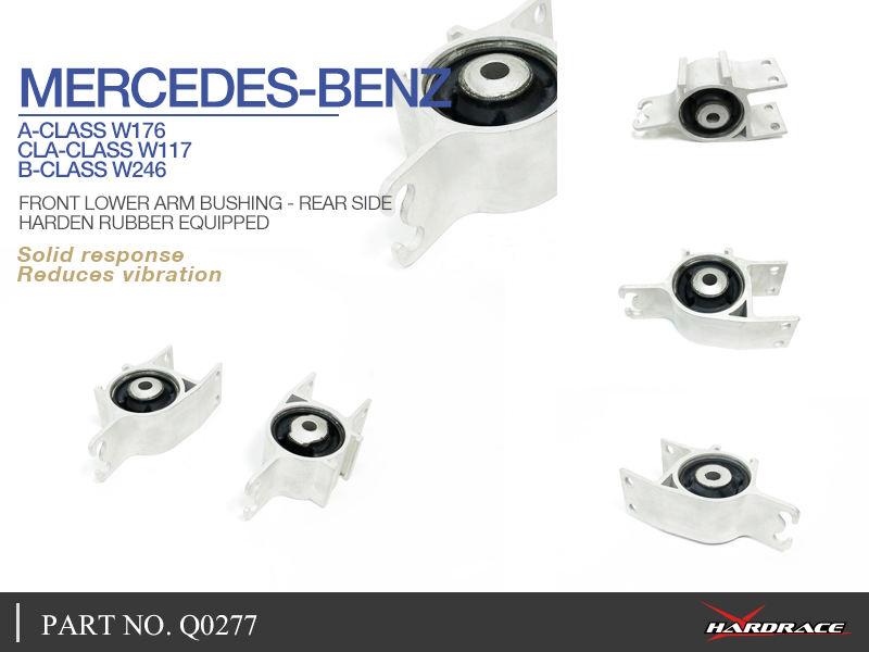 M. Benz A-CLASS W176 / CLA-CLASS C117 / B-CLASS W246 FRONT WISHBAR BUSHING - REAR (HARD RUBBER) - 2PCS / SET