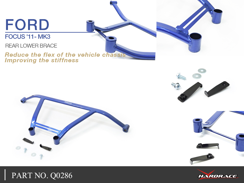 FORD FOCUS '11 - MK3 achterste onderste beugel - 1PCS / SET